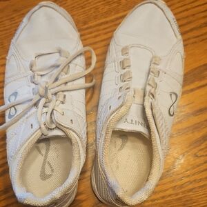 White Athletic Shoes with Logo